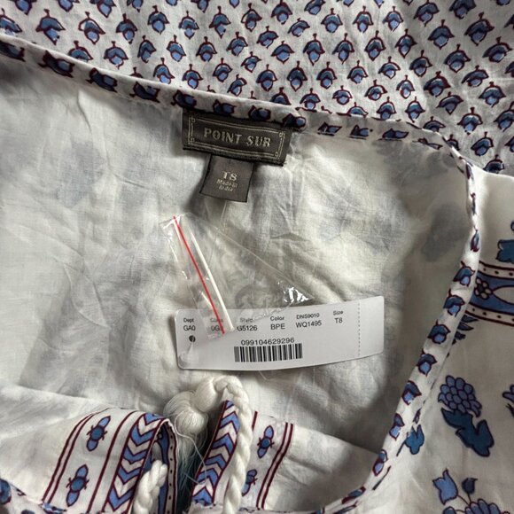 J. Crew Point Sur Womens Cotton Popover Floral Paisley Block Print T8 WQ149 New - Picture 3 of 9